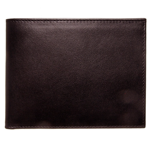 12 Credit Card Buffed Leather Billfold Brown