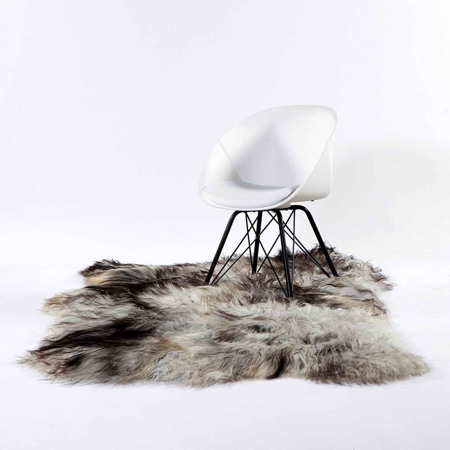 4x Schapenvacht IJslands | Natural grijs | 140 x 210cm