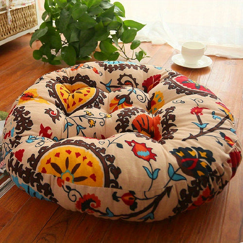 Boho Ethnic Yoga Cushion  Cotton Linen Floor Pillow