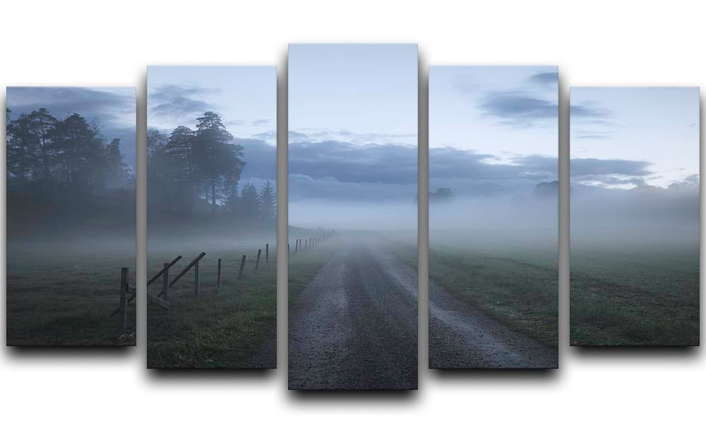 Moody Road 5 Split Panel Canvas
