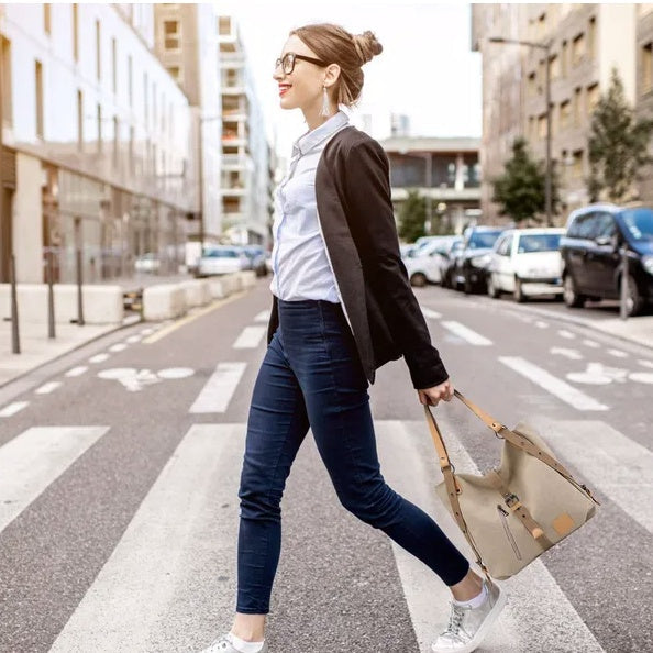 Ladies Canvas Tote Bag Multifunctional Purse Handbag Adjustable