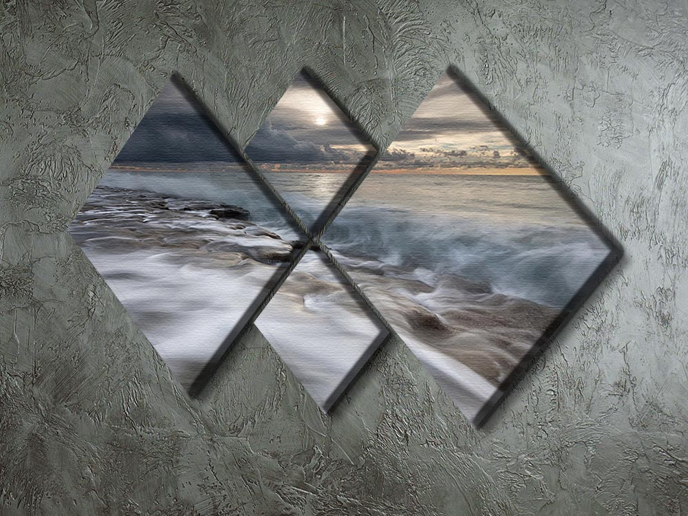 Action In Sea 4 Square Multi Panel Canvas