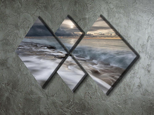 Action In Sea 4 Square Multi Panel Canvas
