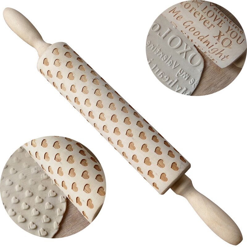 Christmas Wooden  Embossing Letter Heart