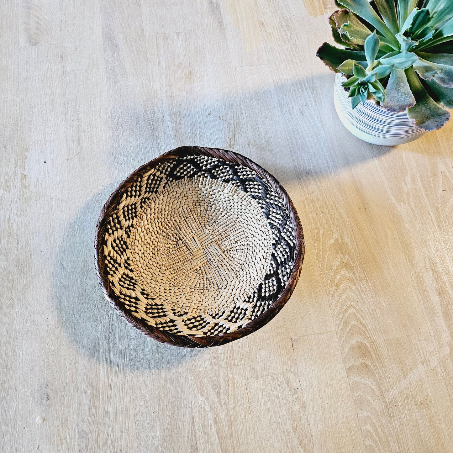 Set of 4 Handmade African Baskets Zimbabwe | Boho Wall Decor | 4B