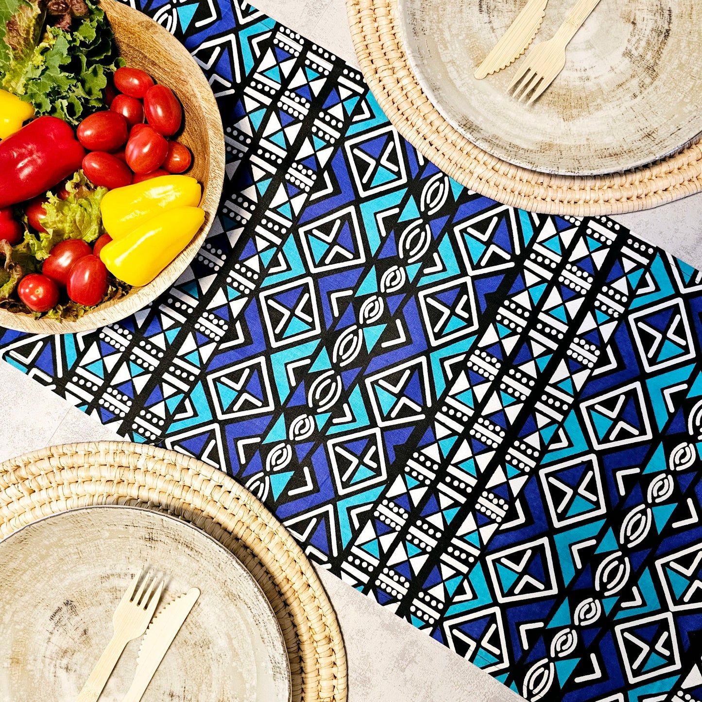 Handmade Table Runner 160x35cm | 180x35 | 200x35cm | African Print