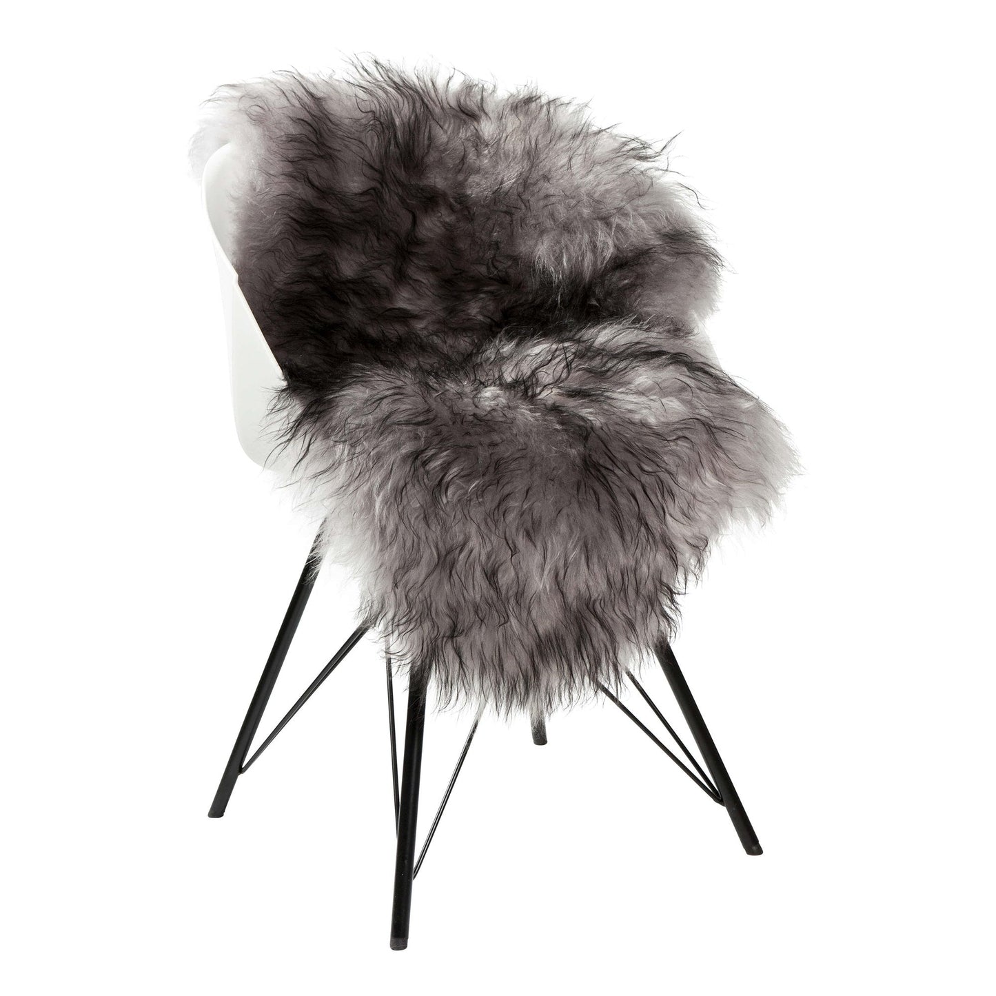 Schapenvacht IJslands | Melange grijs | 100 x 65cm