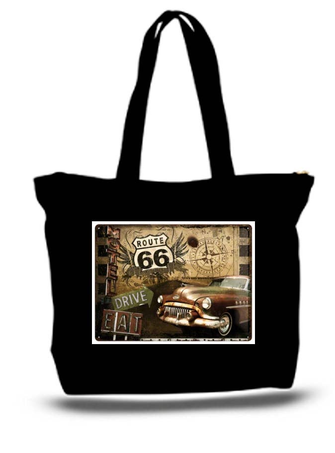 Tr Route 66 Large Tote Grocery & Stuff Bag