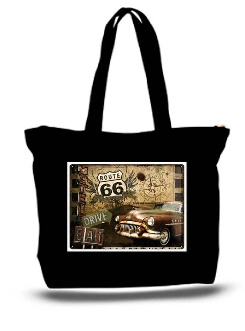 Tr Route 66 Large Tote Grocery & Stuff Bag