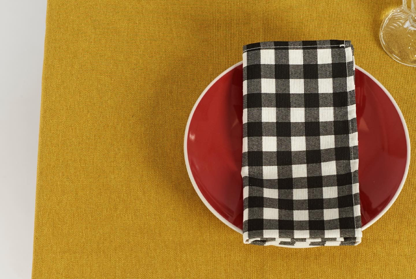 PACK SERVILLETAS VICHY NEGRO CUADRO MEDIANO