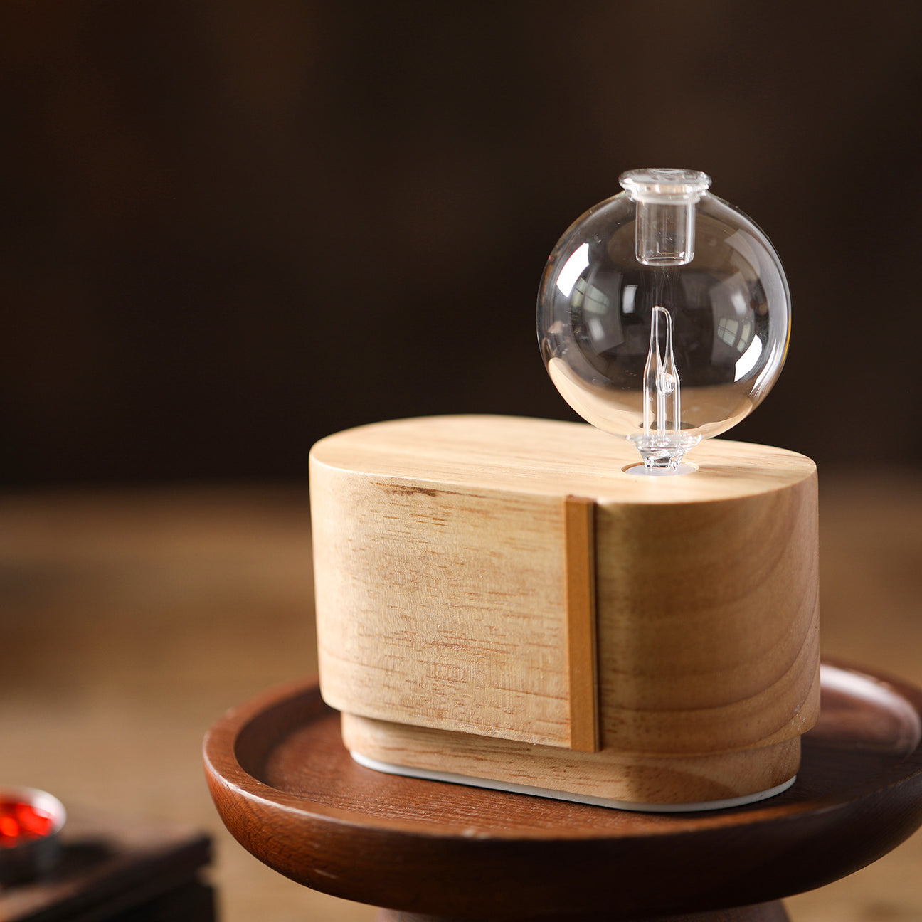 Mini Orb Nebuliser | Waterless Essential OIl Diffuser | Glass and Wood