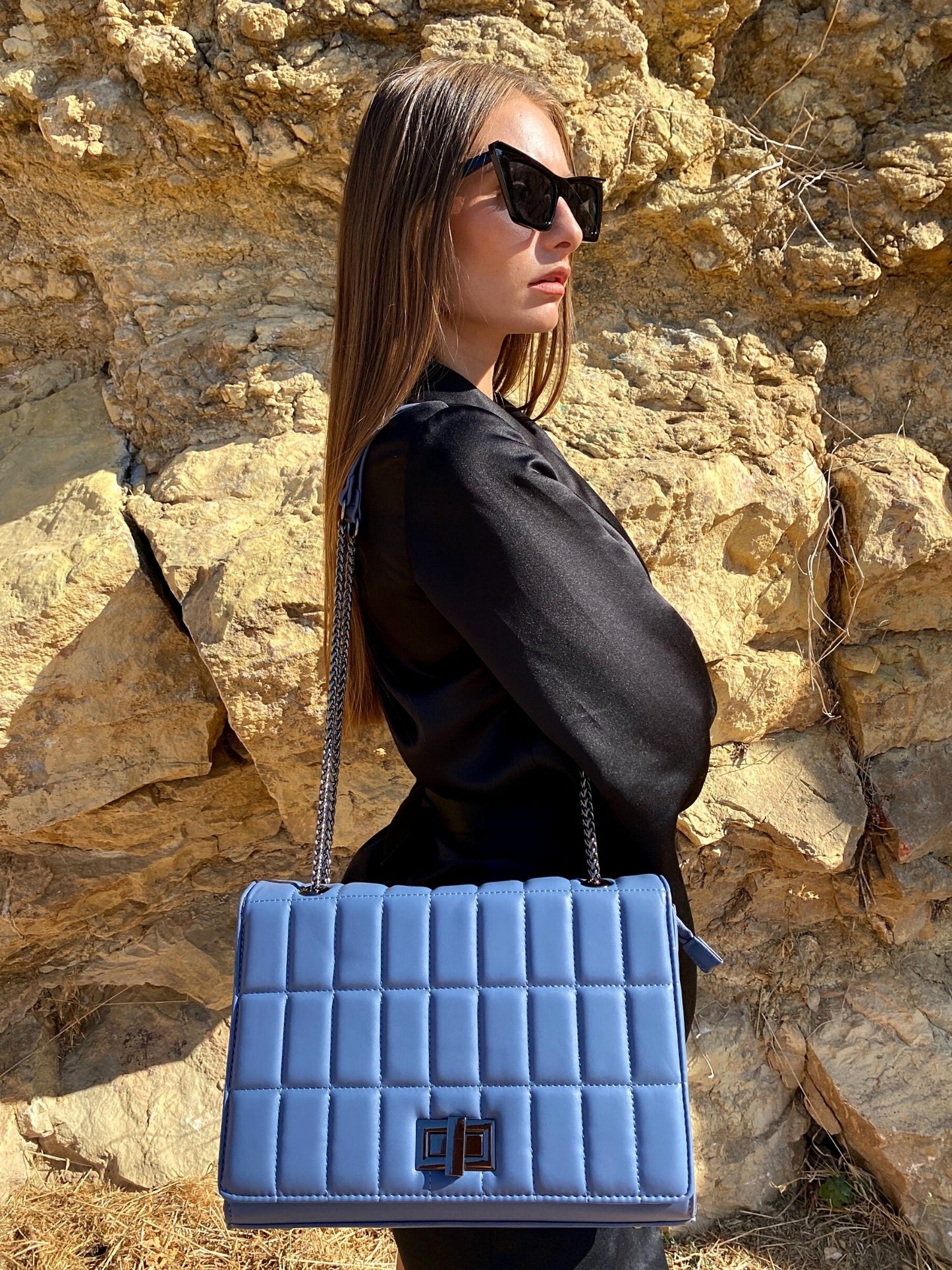 Quilted Chain Strap Shoulder Bag