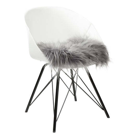 Stoelkussen schapenvacht IJslands | Grijs | 37 x 37cm