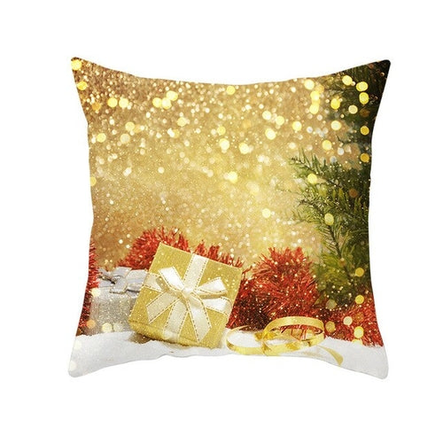 45*45cm Merry Christmas Pillowcase Peach Skin