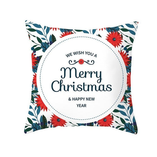 45*45cm Merry Christmas Pillowcase Peach Skin