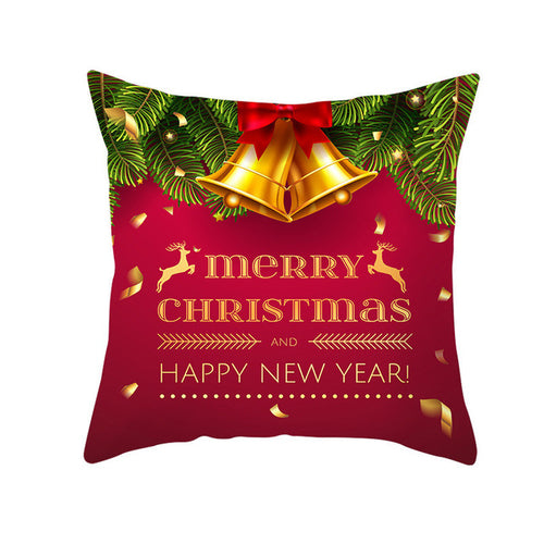 45*45cm Merry Christmas Pillowcase Peach Skin
