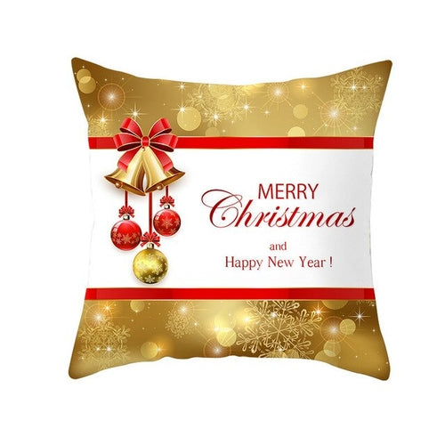 45*45cm Merry Christmas Pillowcase Peach Skin