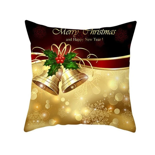 45*45cm Merry Christmas Pillowcase Peach Skin