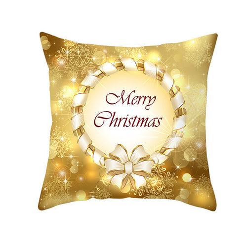 45*45cm Merry Christmas Pillowcase Peach Skin