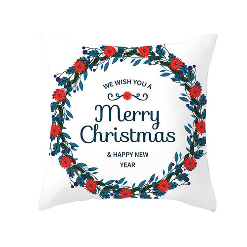 45*45cm Merry Christmas Pillowcase Peach Skin