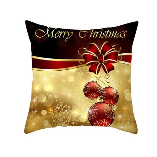 45*45cm Merry Christmas Pillowcase Peach Skin