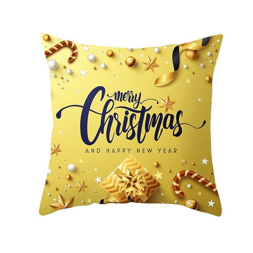 45*45cm Merry Christmas Pillowcase Peach Skin