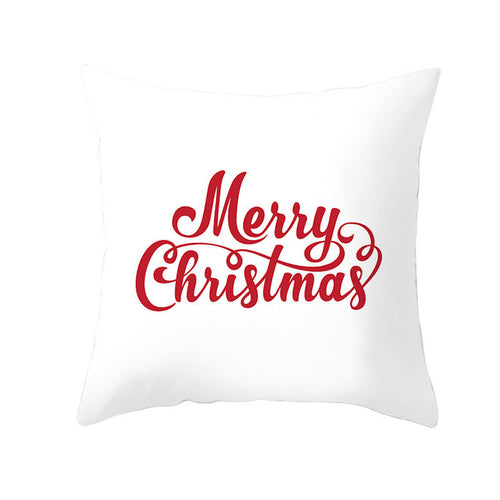 45*45cm Merry Christmas Pillowcase Peach Skin