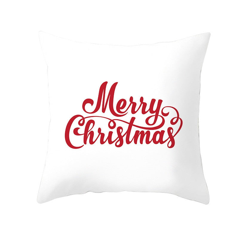 45*45cm Merry Christmas Pillowcase Peach Skin