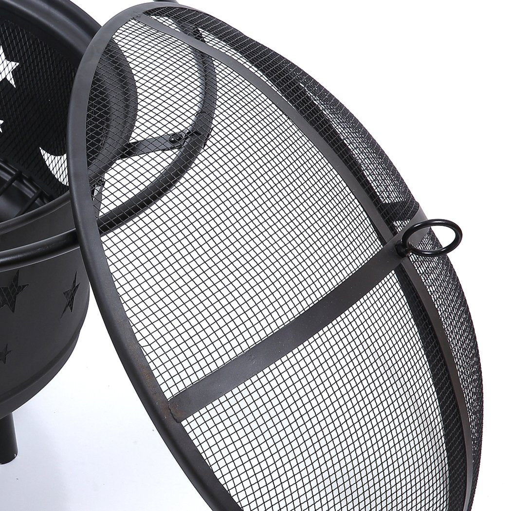 Outdoor Fire Pit BBQ Portable Wood Camping Fireplace Heater Patio