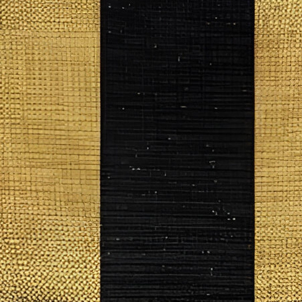 Set Of Two 18" X 18" Yellow And Black Geometric Zippered Handmade