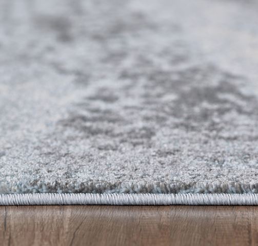 8' X 11' Blue and Gray Abstract Area Rug