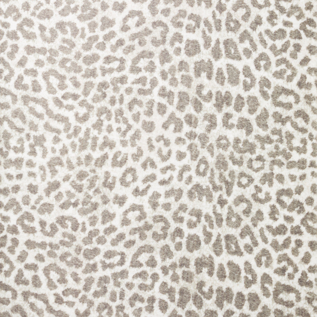2' X 8' Beige and Cream Leopard Print Shag Handmade Non Skid Runner