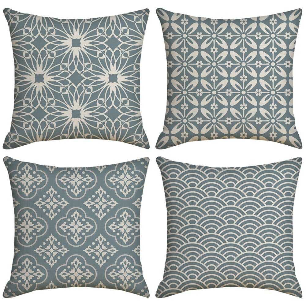 4Pcs/Set 45cm*45cm Geometric Printed Pillow