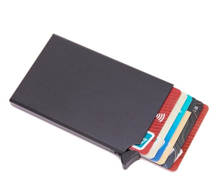 Mens RFID Blocking Slim Money Clip Carbon Fiber Wallet ID Credit Card