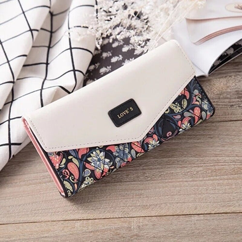 Fashion Women Leather Envelope Clutch Wallet Long Card Holder Purse