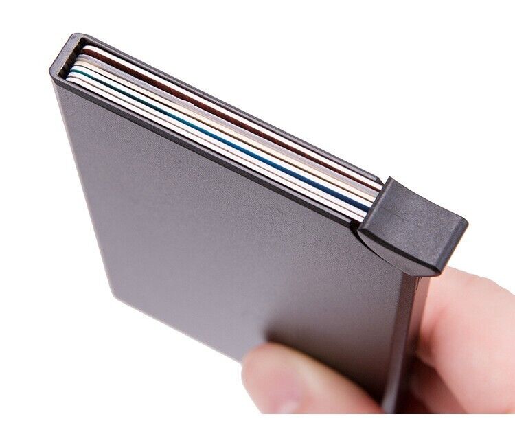 Mens RFID Blocking Slim Money Clip Carbon Fiber Wallet ID Credit Card
