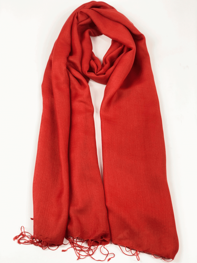 Red Modal Solid Scarf