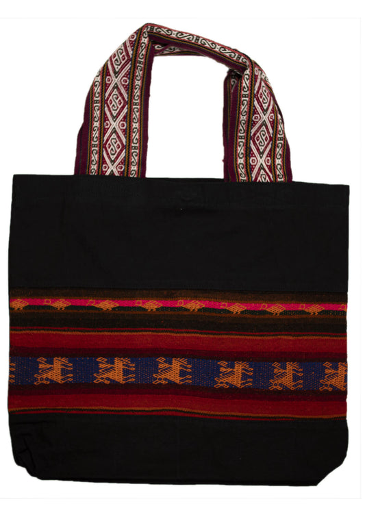 Land R, Peruvian Made, Alpaca Fibers Strap, Handwoven Tote Bags in