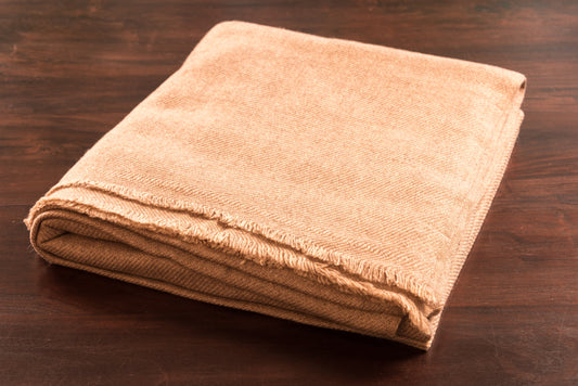 Kaschmirdecke braun einfarbig