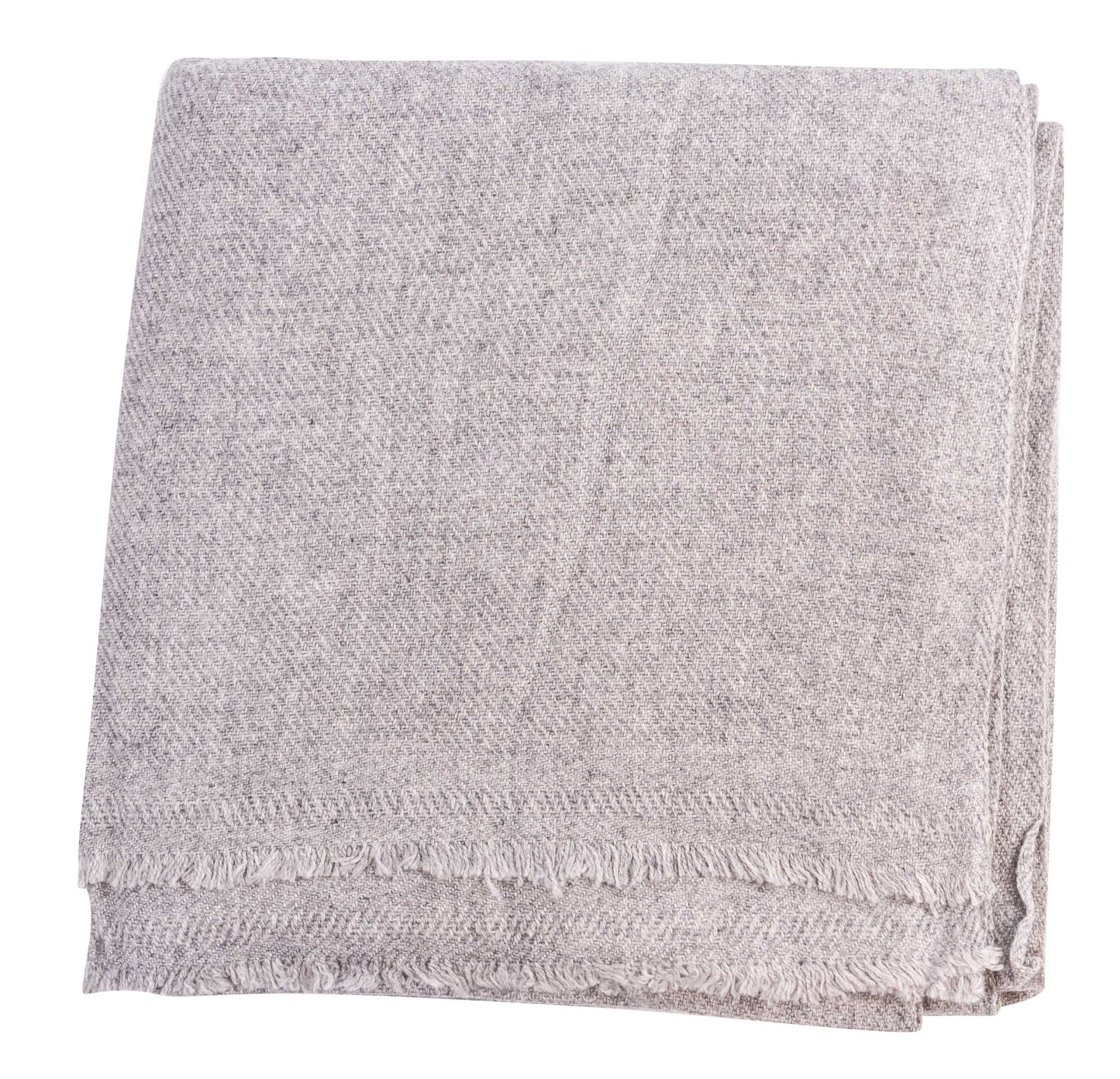 Kaschmirdecke grau einfarbig