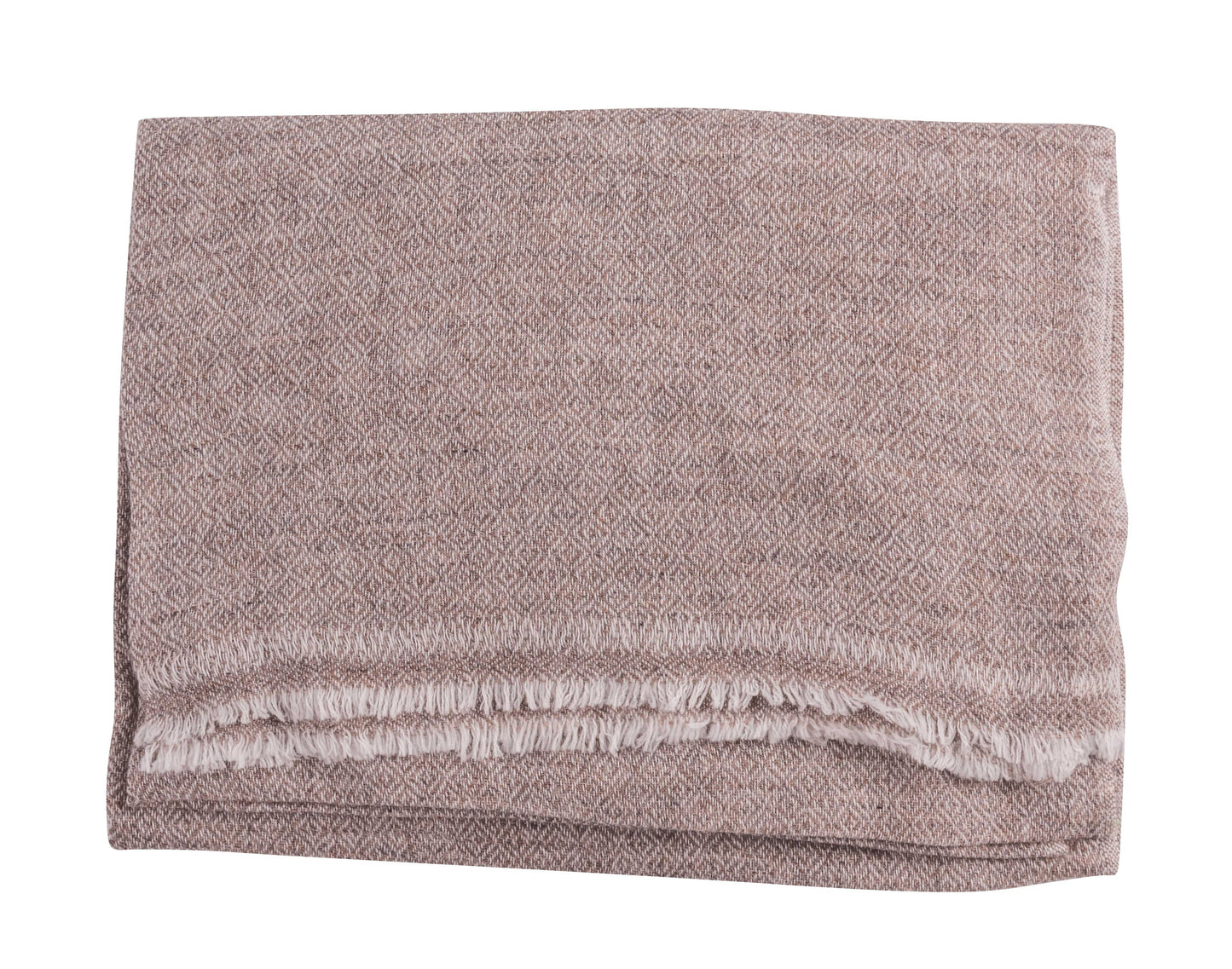 Kaschmirtuch dunkelbraun mit Karomuster/ kariert