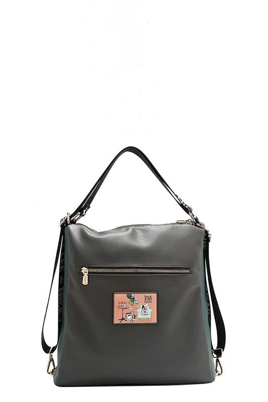 Nicole Lee USA Multifunction Adjustable Strap Eco-Leather Backpack