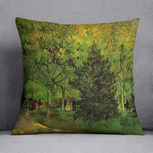 A Lane in the Public Garden at Arles by Van Gogh Cushion