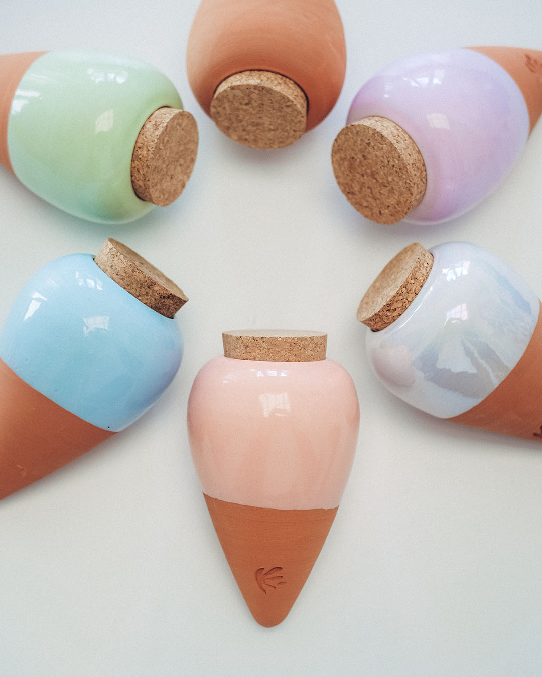 Olla de Auto Riego - Celeste