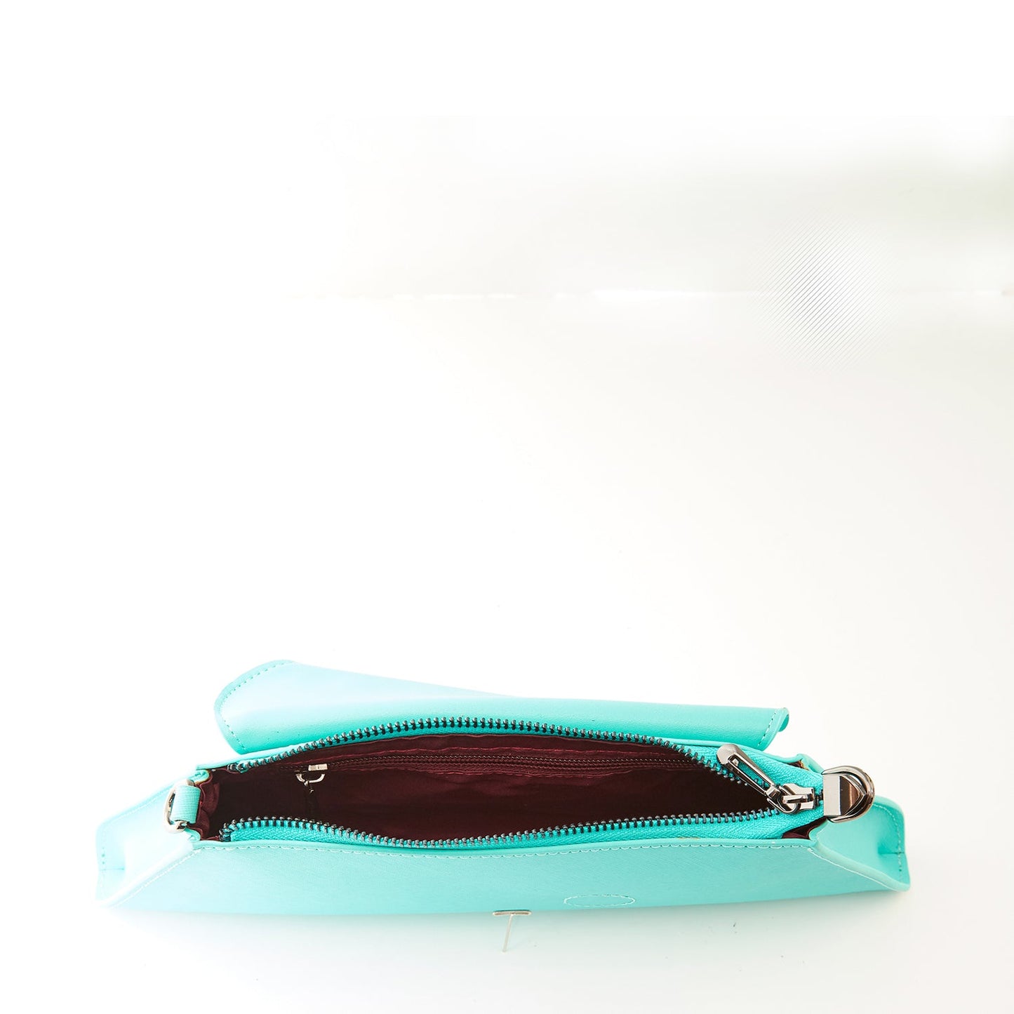 SUSU Leather Clutch Bag Turquoise Evening Purse Unique Women's Handbag