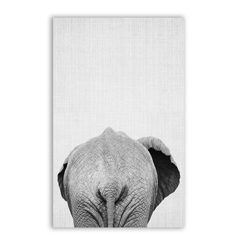 Animal Elephant Butt Canvas Print Modern Decor