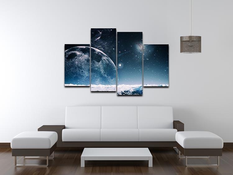 Another world landscape 4 Split Panel Canvas