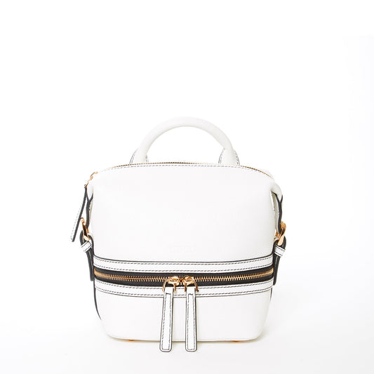 SUSU Leather Backpack for Women  White Purse Convertible Crossbody Bag