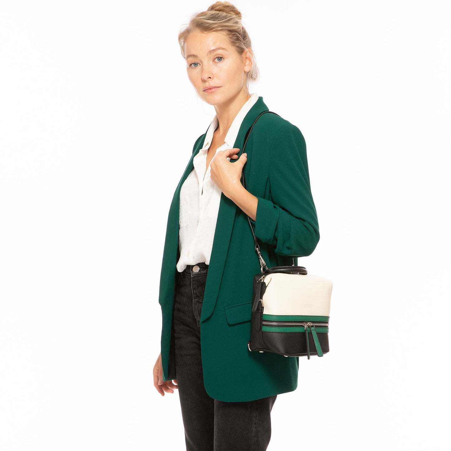 SUSU Leather Backpack Purse for Women Convertible Crossbody Bag Medium