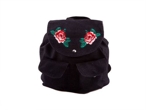 FLORAL EMBROIDERED BACKPACK